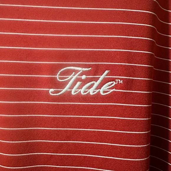 Alabama Men's Red Striped Tide Polo - Picture 2 of 4